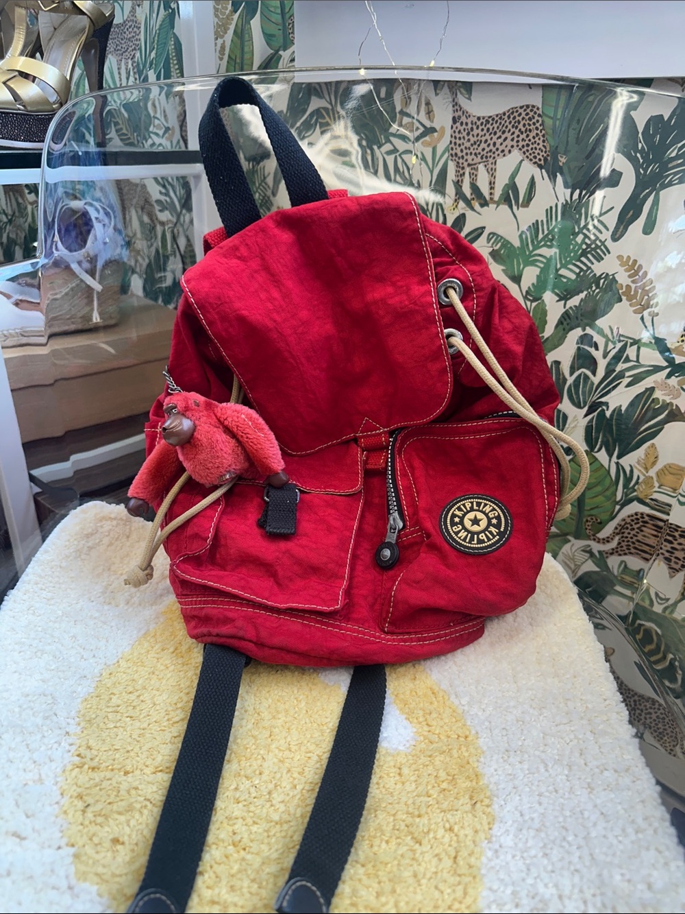 Kipling medium red backpack